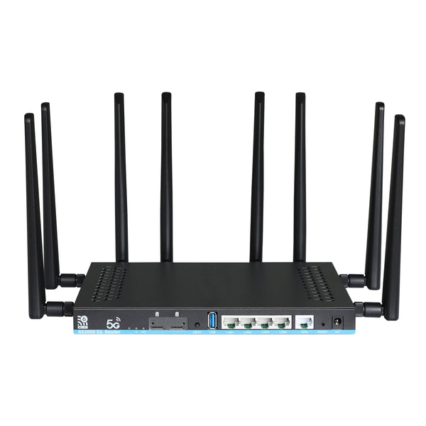 5G SA NSA AX3000 WiFi 6 CPE Router, Dual SIM Card Slot 5G Celllular High Speed Wireless Router