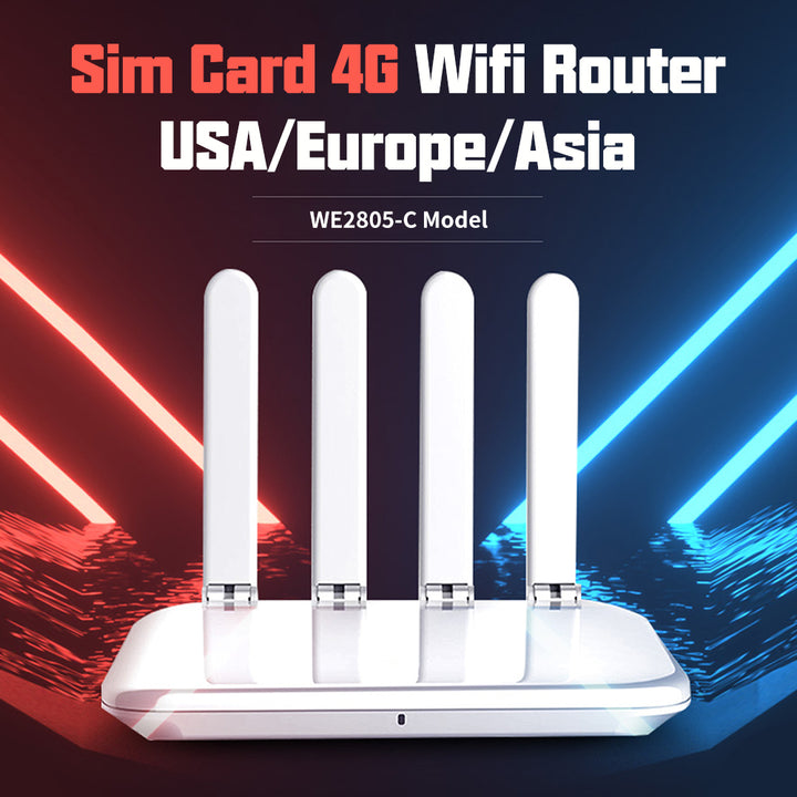 WE2805-C 4G Router SIM Card 300Mbps WiFi Router High Gain Antenna