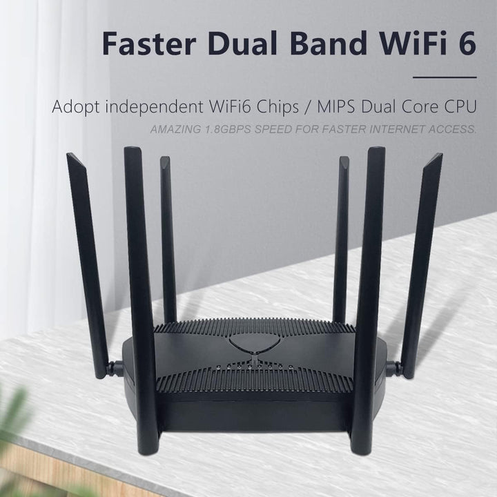 4G LTE WiFi 6 Router AX1800 Industrial Grade Dual-Band Gigabit, Speed ...