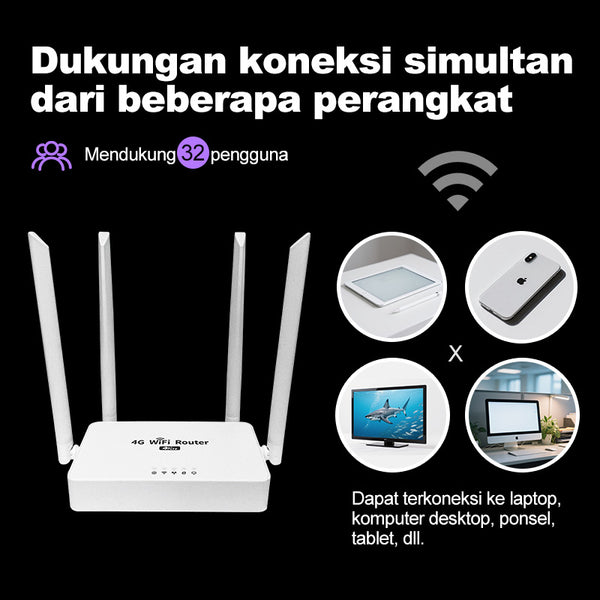 WE2008 4G Universal High-Speed Multi-User WiFi Router