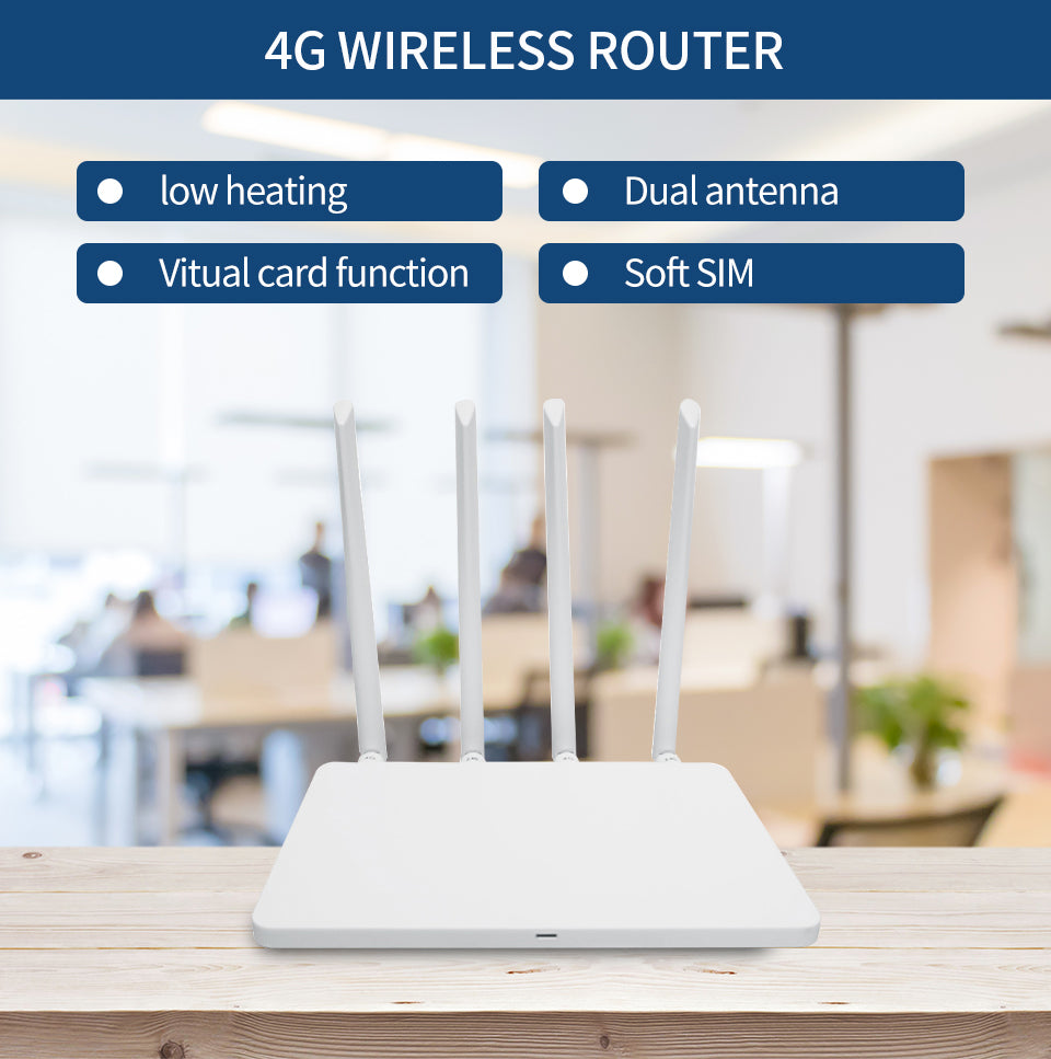 WE2805-A 4G LTE Router SIM Card 300Mbps 5dBi 4 Antenna – Zbtlink